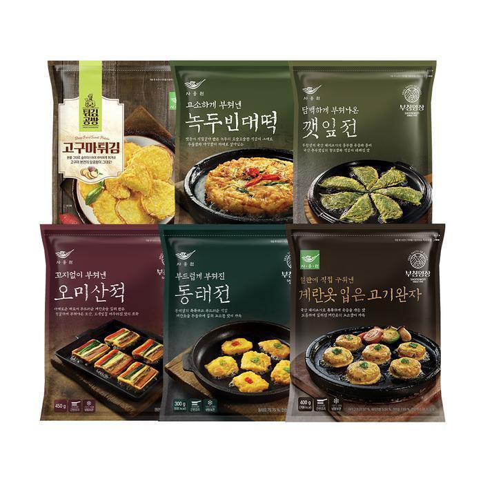 셀러허브 식품 [사옹원] 명절 필수 전 튀김 세트 / 녹두빈대떡 계란옷고기완자 동태전 오미산적 깻잎전 고구마