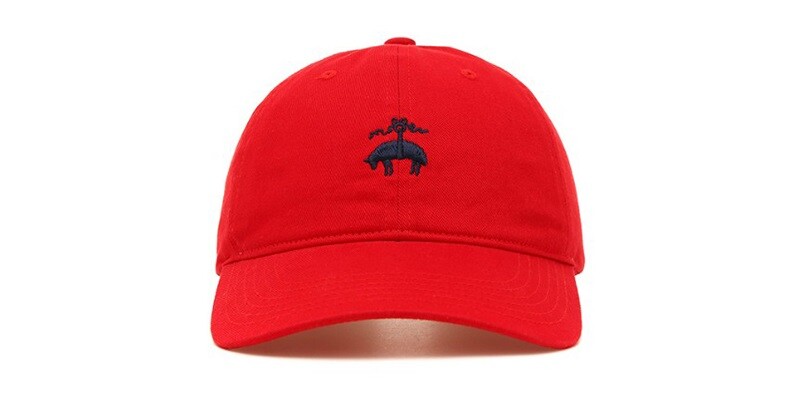 상세참조 브룩스브라더스 코튼 로고 베이스볼 캡 (레드) (BBACMM7319DES)