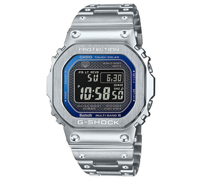 지샥 GMW-B5000D-2DR JJ 지샥 풀메탈 스퀘어 실떱 청판 터프솔라 블루투스 방수시계