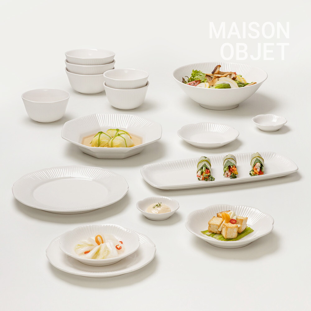 (주)메종 윤도자기 [국내생산] 단아하고 우아한 순백 6인 홈세트 37P 초특가 할인!+추가상품은 10%비밀쿠폰까지