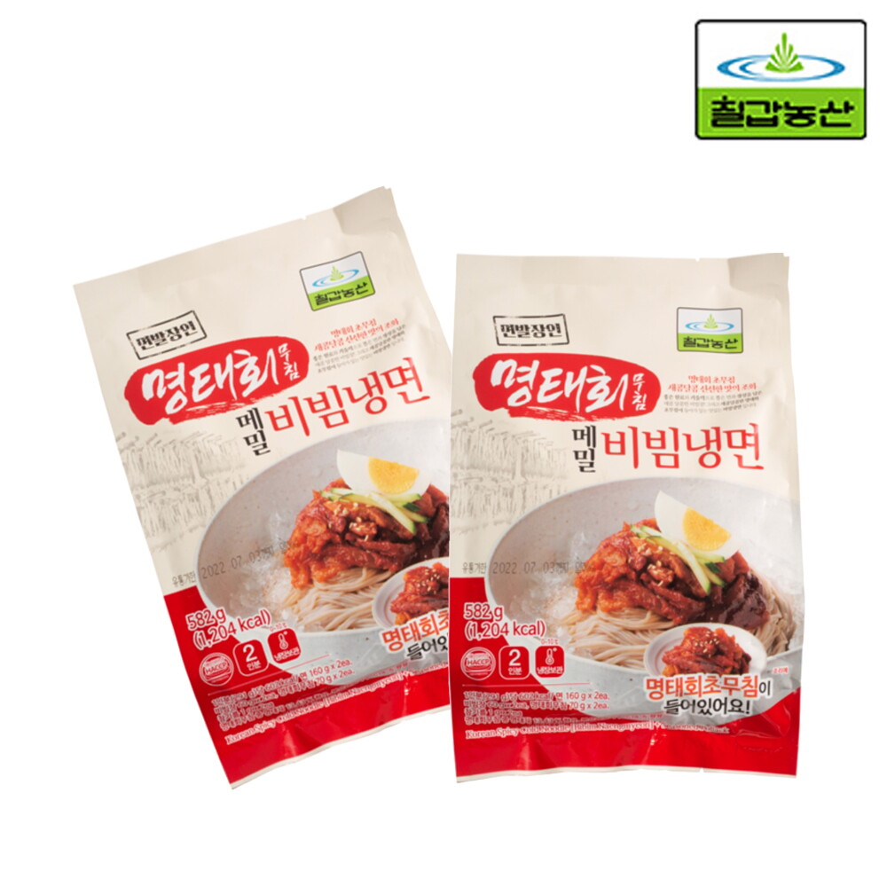 칠갑농산 칠갑농산 칠갑 명태회 메밀비빔냉면 582g 4개