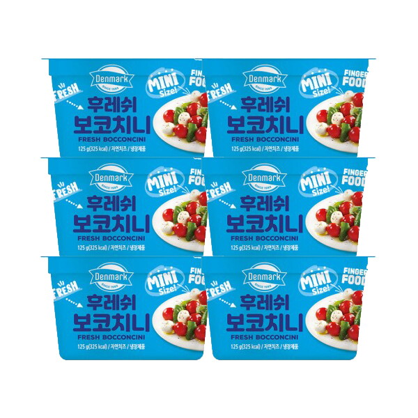 동원 F&B 덴마크 후레쉬 보코치니 모짜렐라치즈 125g 6개