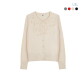 [LBL]◎25SS 실크블렌디드 플라워 아플리케 가디건+하프니트 앙상블