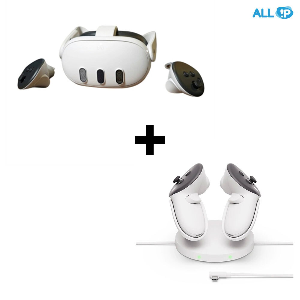 Meta Platforms Technologies, LLC 퀘스트 메타 퀘스트 3/3S 겸용 정품 소형 충전 도크+메타퀘스트3 512GB