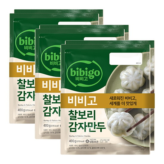 [비비고](CJ제일제당) 찰보리감자만두 400GX6개