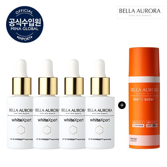 [벨라오로라]★방송에서만★ 더블패키지 벨라오로라 화이트 엑스퍼트 세럼(30ml*4박스) +사은품 선크림 