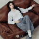 [지오다노]여성 한소희 가을 플리츠 와이드 하이라이즈 핀턱 슬랙스 팬츠 414904