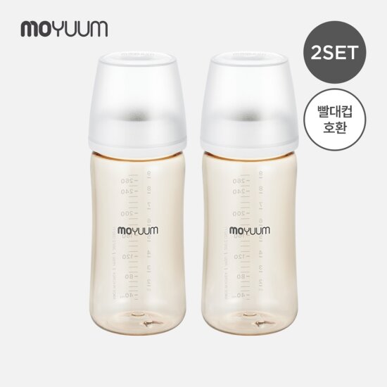 모윰 3세대 PPSU 올인원 베이직 노꼭지 젖병 270ml 2개