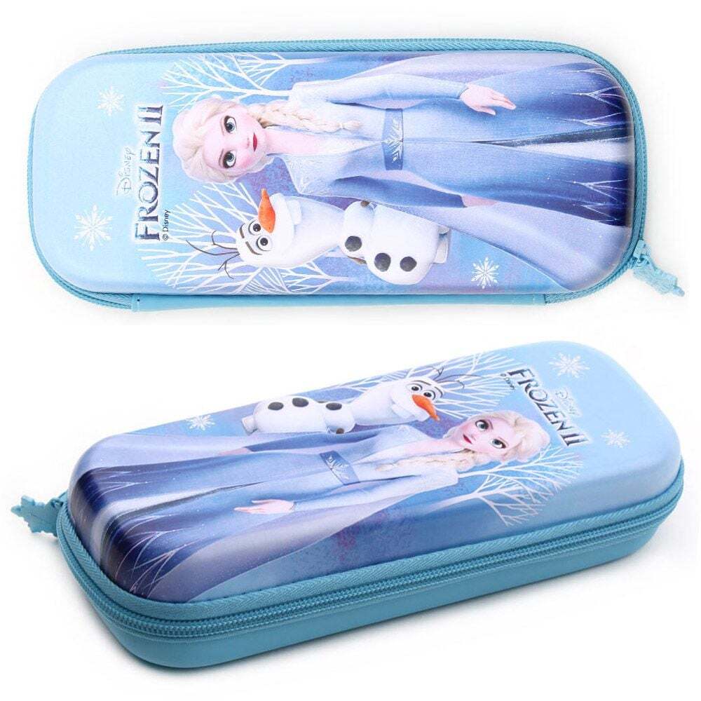 지오벤처스 블루 하드 필통 겨울왕국 케이스 엠보