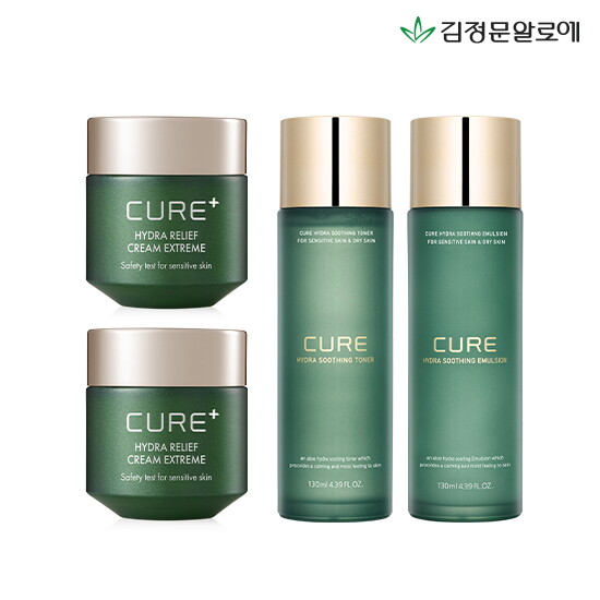 [로에 큐어 플러스]큐어 익스트림 크림 50g X 2 + 하이드라 토너 130ml + 에멀전 130ml