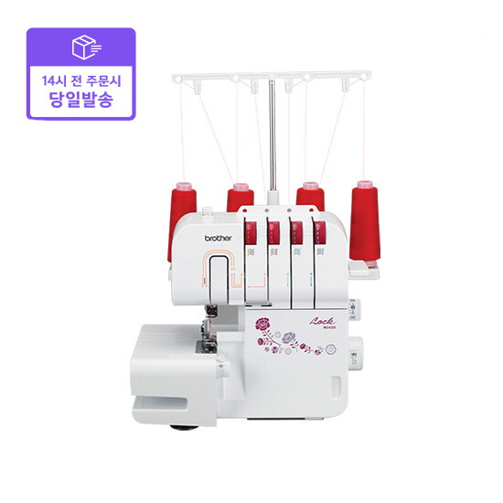 [부라더미싱][포토리뷰이벤트][빠른배송]오버록미싱 M343D+천받이함+수강증+책세트구성