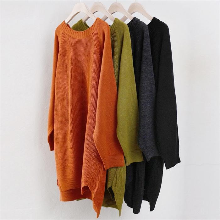 강물처럼 [강물처럼]빅사이즈사랑해요 w106L202 롱루즈 나그랑심플니트 EB (8197435A)