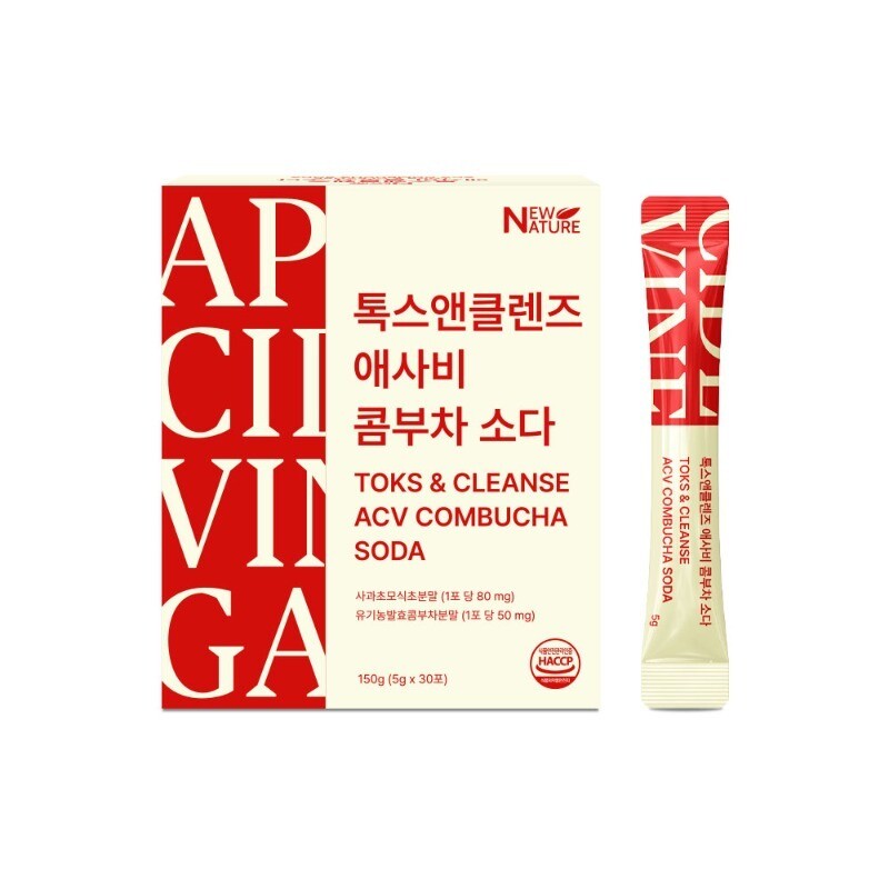 기타 [국내배송]뉴네이처 톡스앤클렌즈 애사비 콤부차 소다 5g 30포