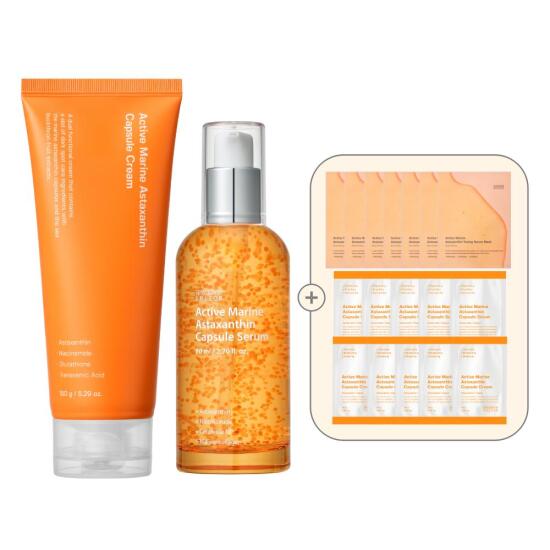 [성분에디터][성분에디터] 아스타잔틴 대용량 크림 150g+세럼 80ml (+미백크림샘플5개+미백세럼샘플 5개+미백마스크팩 7개)