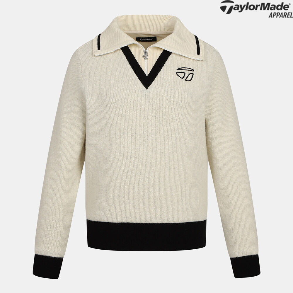 테일러메이드(TAYLORMADE) 25FW 여성 방풍 안감 카라 울 티셔츠 HO-81LI42-102