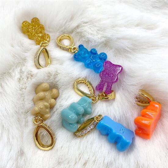 [크리스탈 헤이즈]크리스탈 헤이즈 Nostalgia Bear Pendant Pave Connector 28종