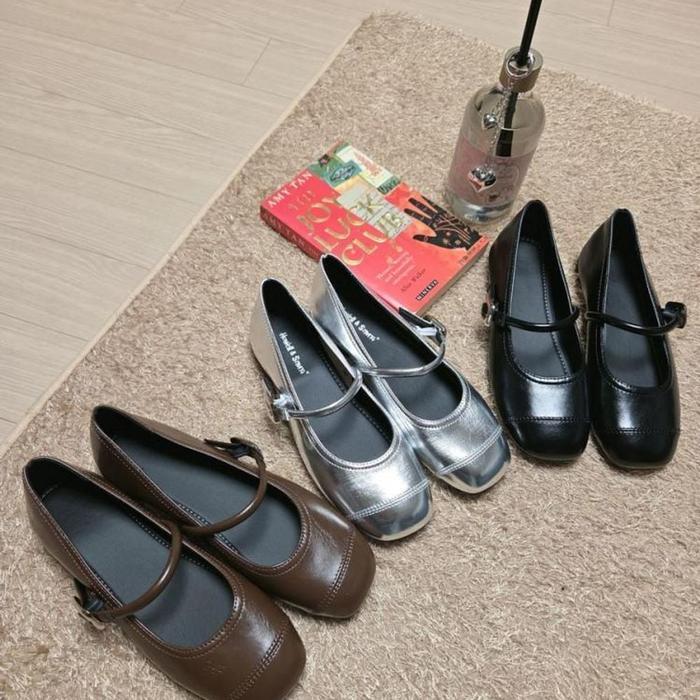 셀러허브제화 [라일리] Rly 검은구두 블랙구두 발레리나슈즈 리본신발 발레코어