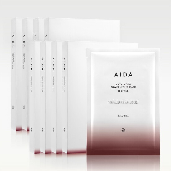 (주)엔코스 최신상선공개[일명코르셋마스크팩]아이다 V콜라겐 파워 리프팅 마스크 8BOX(1BOX 당 4매입)