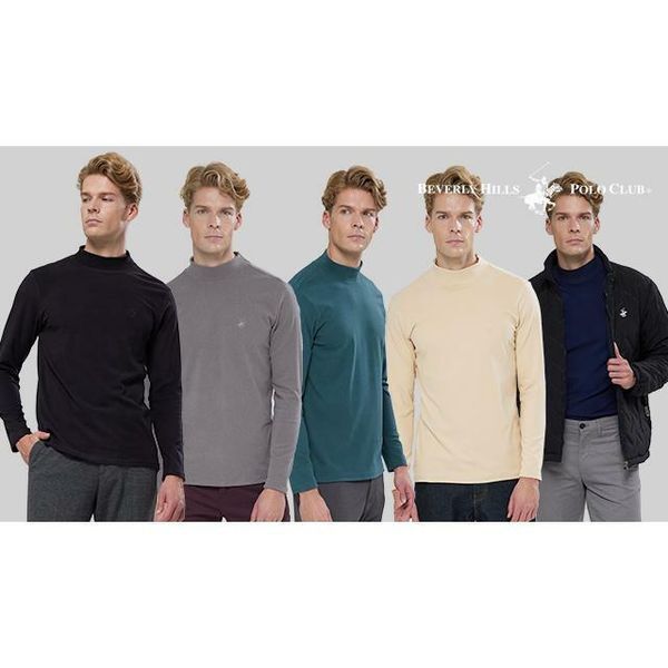 주식회사 신세계라이브쇼핑 비버리힐즈폴로클럽(하프) [하프클럽/비버리힐즈폴로클럽] 비버리힐즈폴로클럽 양면기모 모크넥 5종 (남성)