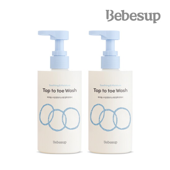 [베베숲]수딩앤모이스춰 탑투토워시 300ml 1+1개