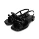 [포멜카멜레][포멜카멜레] 쁘띠보우 플랫샌달 BLACK 2cm