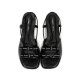 [포멜카멜레][포멜카멜레] 쁘띠보우 플랫샌달 BLACK 2cm