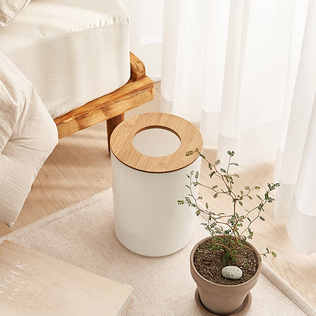 데코뷰 데코뷰 [최초가 16,000원] 화이트 우드 휴지통