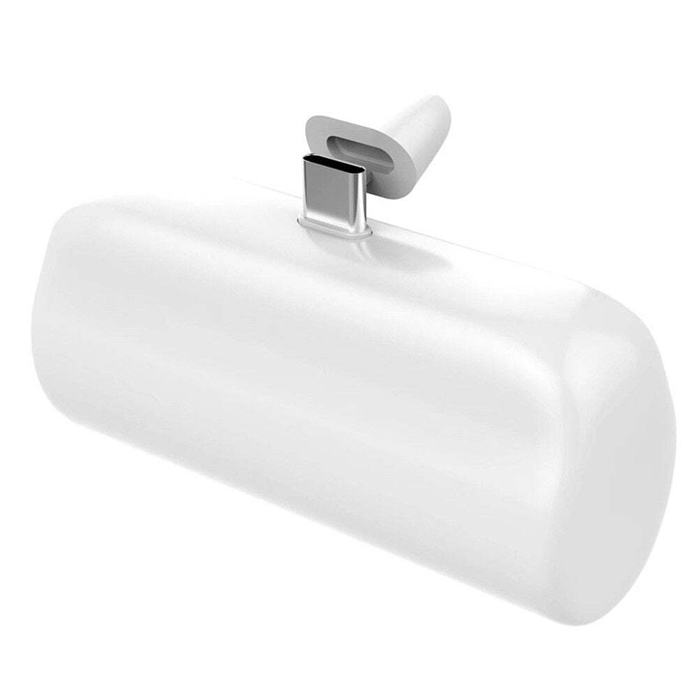 에이치플러스몰 JMds 코끼리 보조배터리 미니퀵 고속충전 5000mah C타입 (화이트)