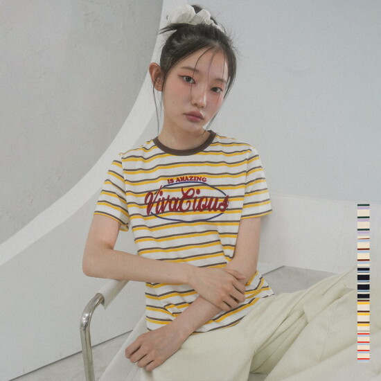 [비바셔스]VV Multi Stripe Tee - 5COL