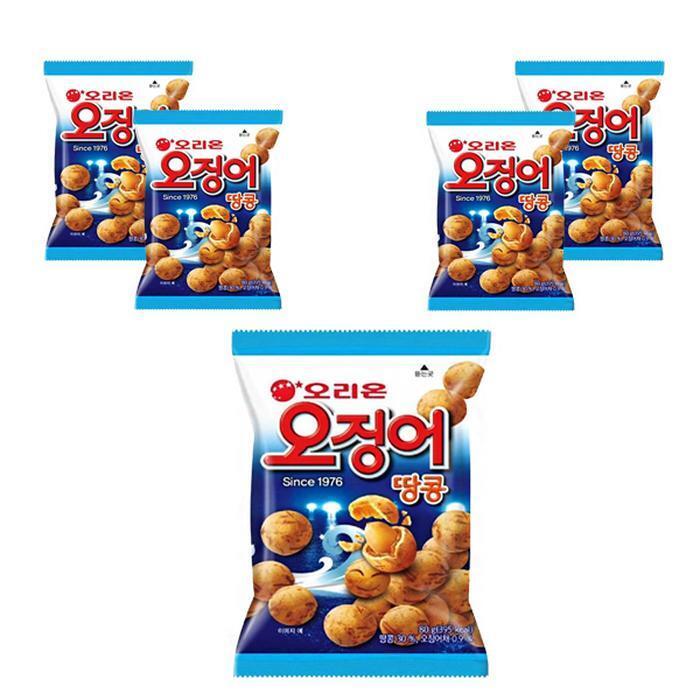 셀러허브 식품 무료배송 오리온 오징어땅콩과자 80g 5개