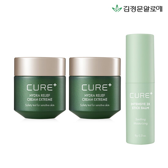 [로에 큐어 플러스]큐어 익스트림 크림 50g X 2 + 그린 스틱 9g