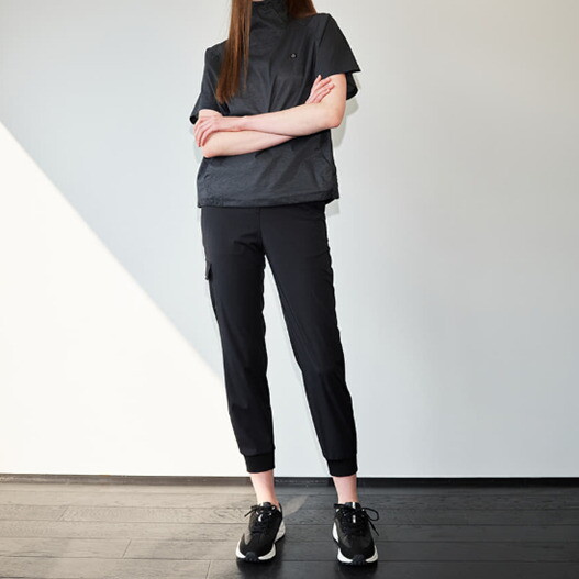 엘르골프 [엘르골프]여성  오버핏 점퍼형 우븐 티셔츠  6K-41352_US