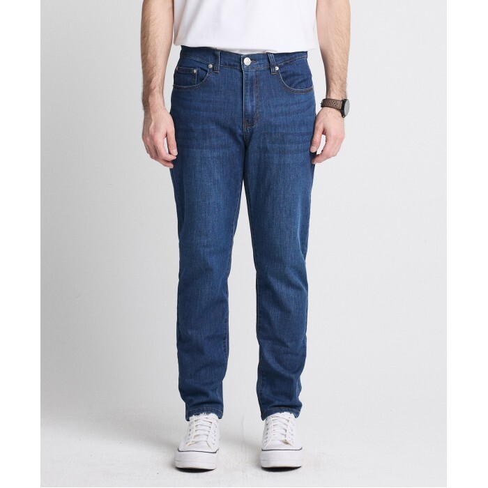 디엠스 [DIEMS]코듀라 데님 팬츠_중청 (테이퍼드핏)-DZMQU10717B