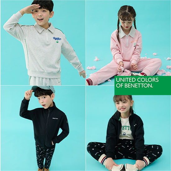 [베네통]베네통 키즈 正品 상하의 셋업 4종(상의2종+하의2종)