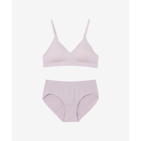 [세컨스킨][최초가45,800원] 심리스 도트 브라팬티세트 FU2600_FU2601
