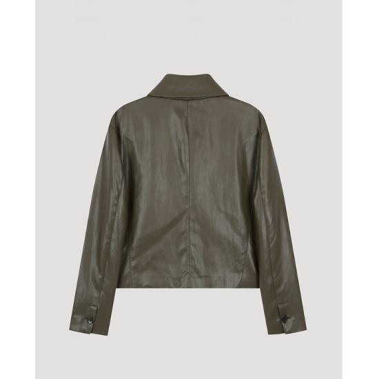 아웃 포켓 레더 자켓 SWWJKO32050