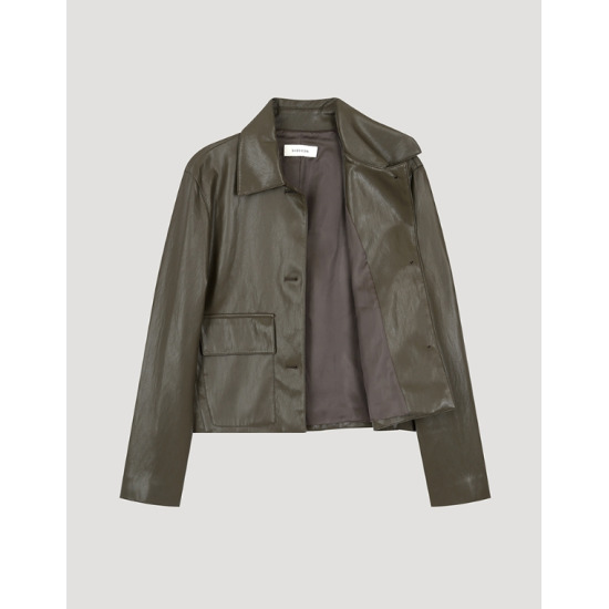 아웃 포켓 레더 자켓 SWWJKO32050