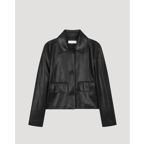 아웃 포켓 레더 자켓 SWWJKO32050