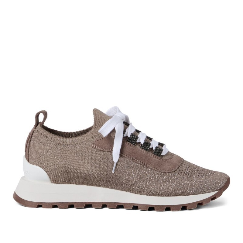 BRUNELLO CUCINELLI 브루넬로쿠치넬리 브루넬로쿠치넬리 코튼 비스코스 스웨이드 스니커즈 MZ35G2490 C9447