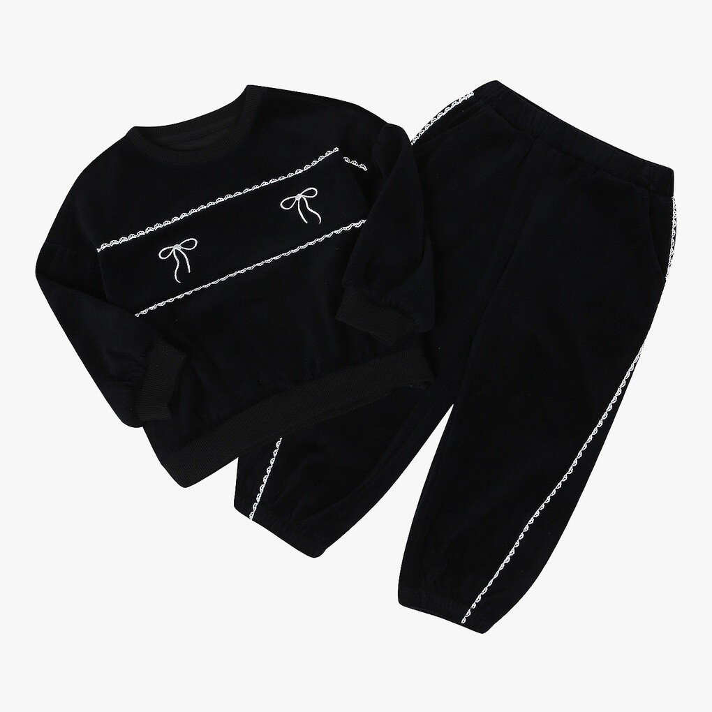 Milibam [AK수원점] [밀리밤] 밀리 리본 벨로아 상하세트 MLMS25N1G