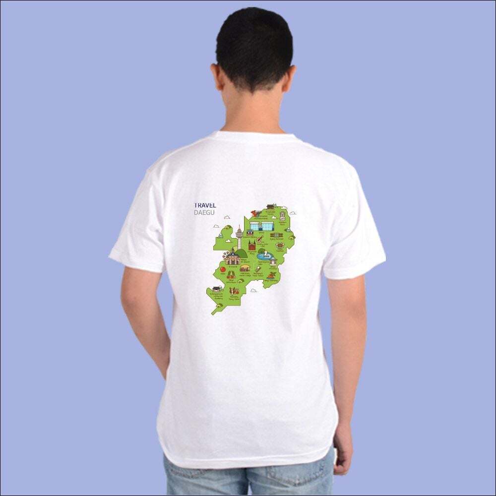 톰스외 오너클랜 국내여행 여름휴가 전국지도 관광지도 C 반팔티