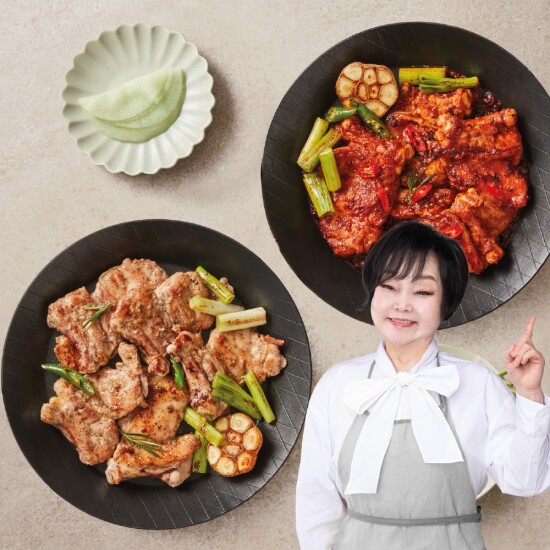 [키친스토리]빅마마 이혜정의 국내산 수제  닭다리구이 10팩(팩당 닭다리 2개, 매콤 5팩 + 마늘 5팩)
