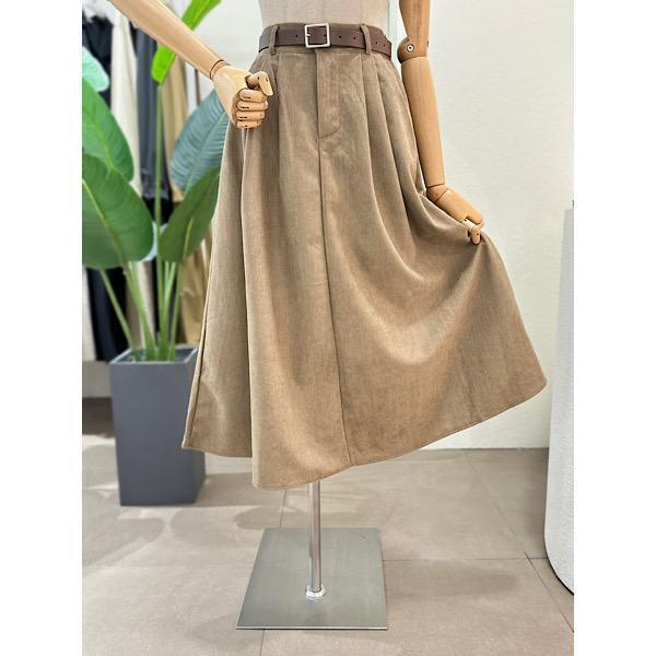 포커스 [포커스]FW4J3SK31095_코듀로이 원턱 벨티드 스커트