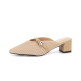[포멜카멜레]큐빅 버클 니트 뮬 4CM 2종 택1 FKS5F1SM501