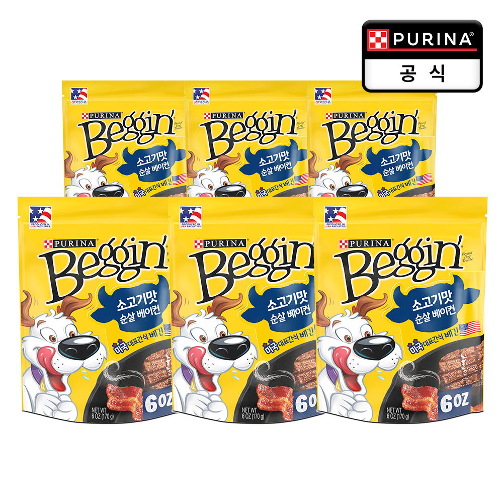 네슬레퓨리나 기타 베긴 스트립 베이컨 소고기맛 170g x 6개