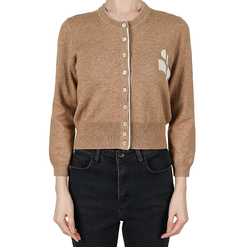 이자벨 마랑(백남성) 이자벨마랑 26SS 여성 로나 가디건 카멜라이트그레이 CA0163FA D1L16E CMLG