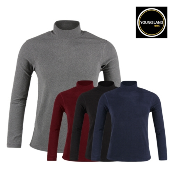 ETC [기타브랜드]남성 겨울 골프웨어 골프 히트업 목폴라 긴팔 티셔츠