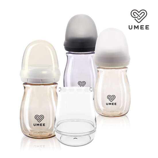 [유미][유미] PPSU 260ml 웜커버세트(260ml 젖병 2개입 + 웜커버젖병 1개입) (젖꼭지 미포함)