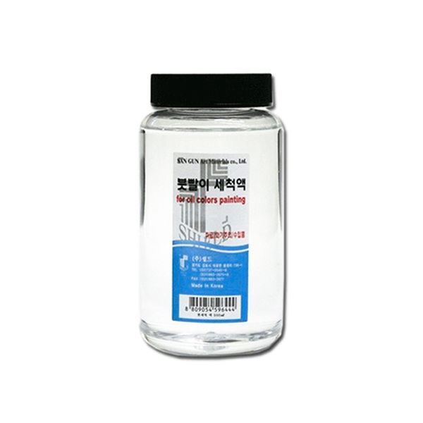 교보문고 한가람문구 쉴드 붓세척액 500ml 유화보조제