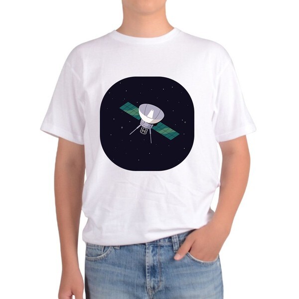 알티피아 알티피아 [하프클럽/알티피아]오트밀 반팔티 인공위성 우주인 달착륙 우주 달탐사